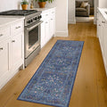 Hazo Haus Non Slip 2x6 Dark Blue Kitchen Runner Rug by HazoHaus