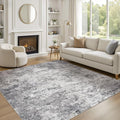 UERMEI Square Area Rugs : Washable 6x6 Neutral Modern Abstract Carpet by UERMEI