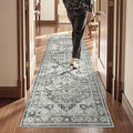 Kitchen Runner Rug Non Slip Washable 2.5x8, Soft Low Pile Entryway Rug Runners by Restydon