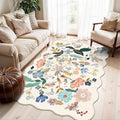 4x6 Living Room Area Rugs: Washable Boho Kitchen Rugs Non Slip Low-Pile Small by HYHAOYUNLAI