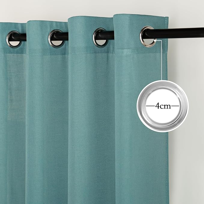 NICETOWN Greyish Blue Linen Curtains - Image 2