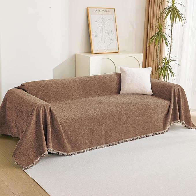MYSKY HOME Couch Covers for 3 Cushion Couch Sofa, Chenille L Shape Sectional - Image 8