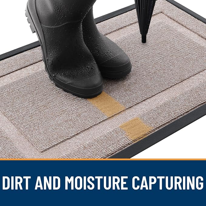OLANLY Front Door Mat Indoor Outdoor Entrance, Waterproof All-Season, - Image 5