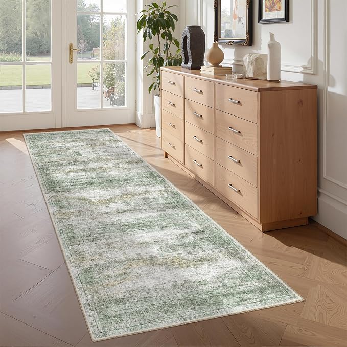 Washable Runner Rugs for Bedroom by Restydon