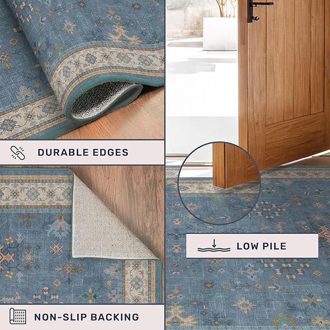 Hazo Haus Light Blue 2x8 Long Washable Runner - Image 5