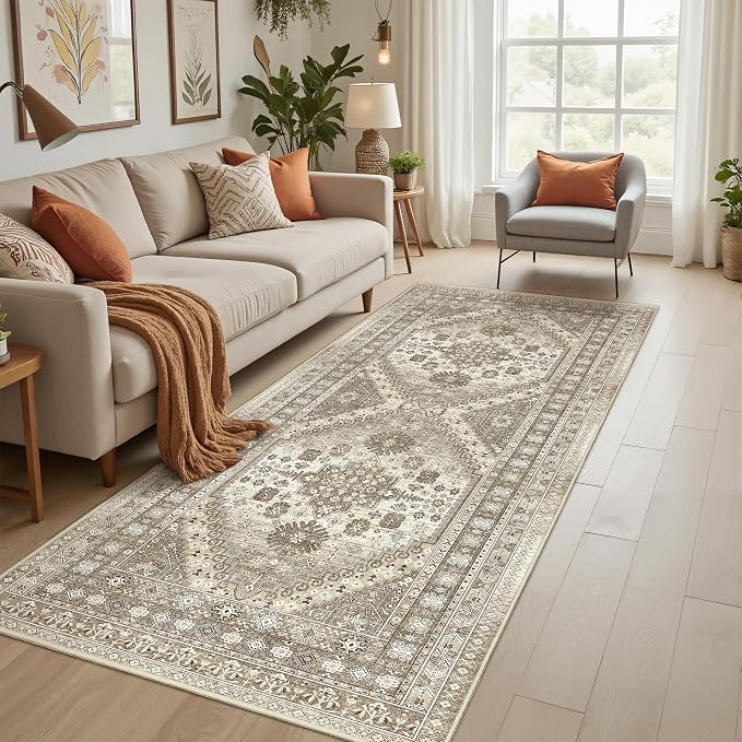 3x8 Runner Rug Non Slip Washable by Restydon