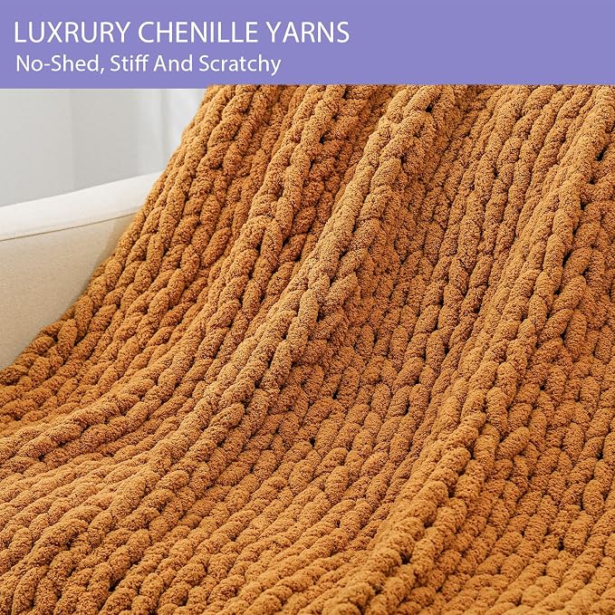 Bigacogo Chunky Knit Throw Blanket - Image 4