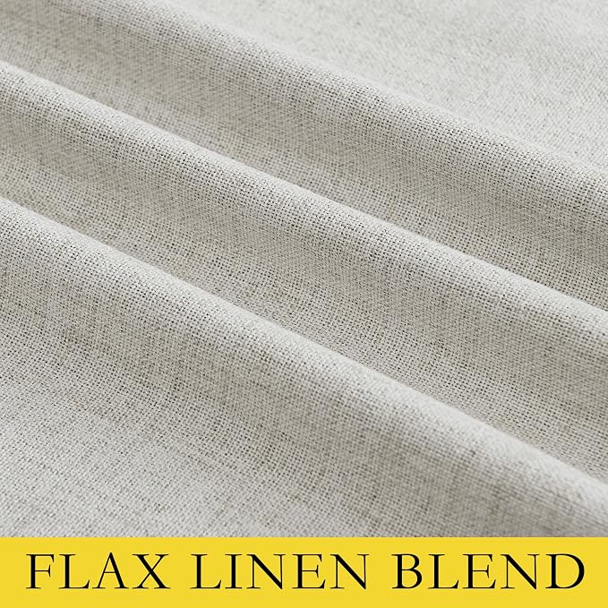 NICETOWN Snowbound Vintage Linen 100% Blackout Curtains - Image 8