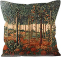 Rustic William Morris Inspired Autumn Forest Decor Throw Pillow Covers 18x18 by Unknown