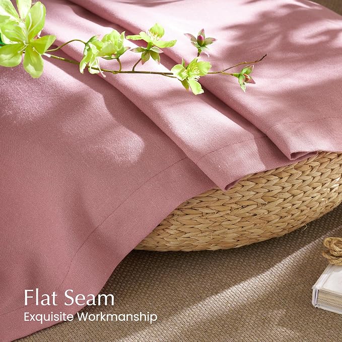 NICETOWN Thick Linen Pink Curtains - Image 6