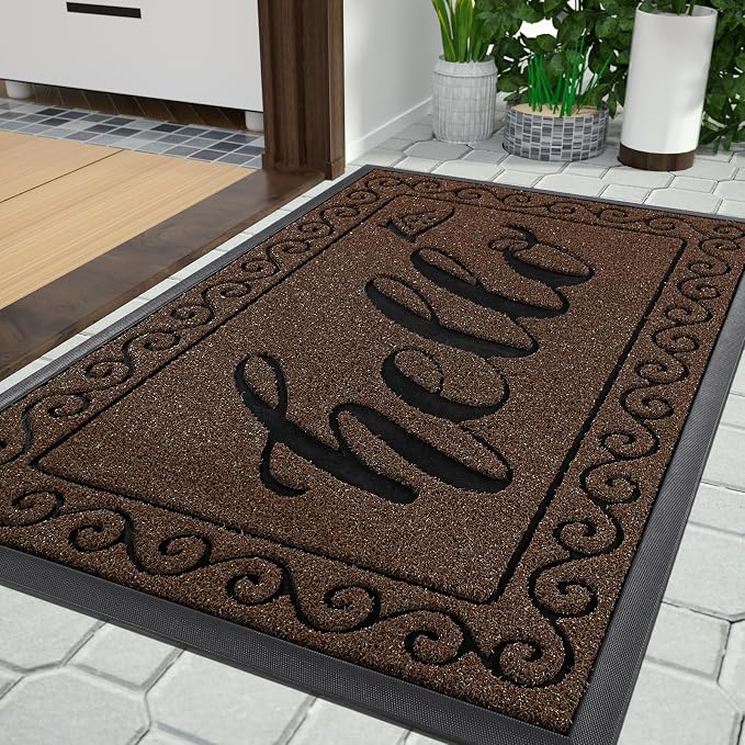 Yimobra Welcome Mats for Front Door 29.5x17, Heavy Duty Waterproof Outdoor Door by Yimobra