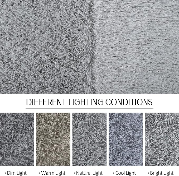 TWINNIS Super Soft Shaggy Rugs Fluffy Carpets, 8x10 Feet, Indoor Modern Plush - Image 8