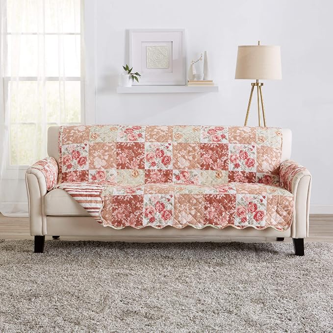 Great Bay Home Reversible Floral Patchwork Sofa Furniture Protector by GreatBayHome