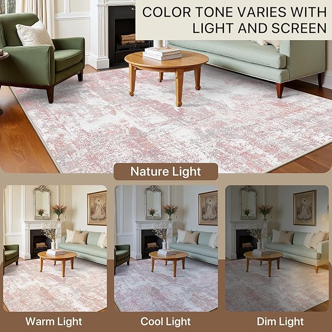 BEIMO Area Rugs 6x9 for Living Room Bedroom, Modern Abstract Machine Washable - Image 6