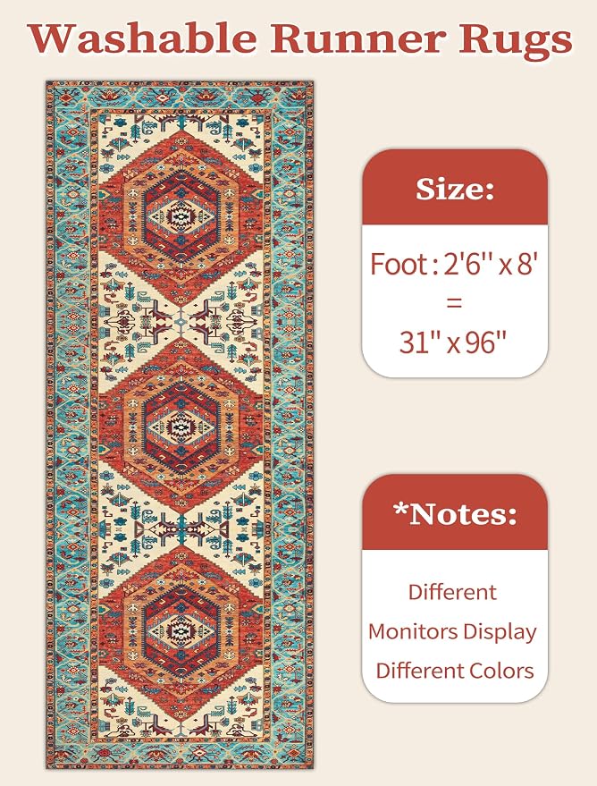 SERISSA Boho Washable Runner Rug - Image 6