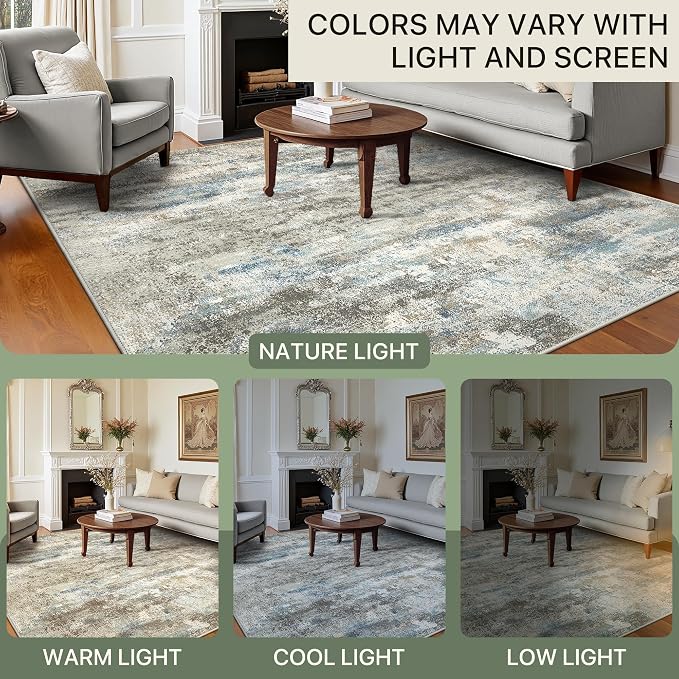 BEIMO Area Rugs 8x10 for Living Room Bedroom, Modern Abstract Machine Washable - Image 6