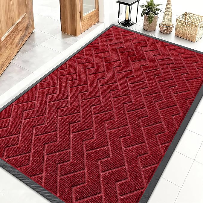 OLANLY Front Door Mat Indoor Outdoor Entrance, Waterproof All-Season, by OLANLY
