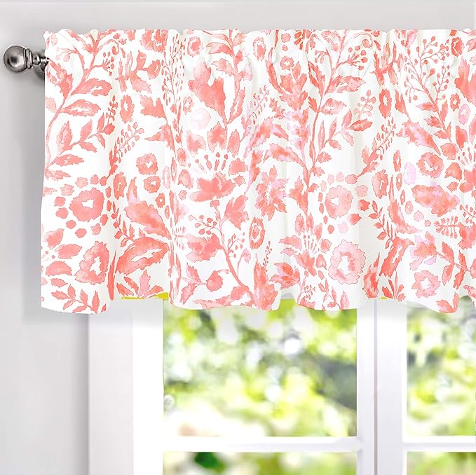 DriftAway Julia Lined Valance Double Layer Thermal Insulated Room Darkening by DriftAway