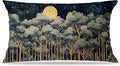 Rustic William Morris Night Forest Green Moon Decor Pillow Covers 12x20 by Unknown