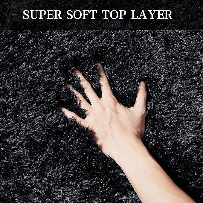 8x10 Feet Large Area Rug, Shag Fluffy Bedroom Carpet, Soft Rugs - Image 5