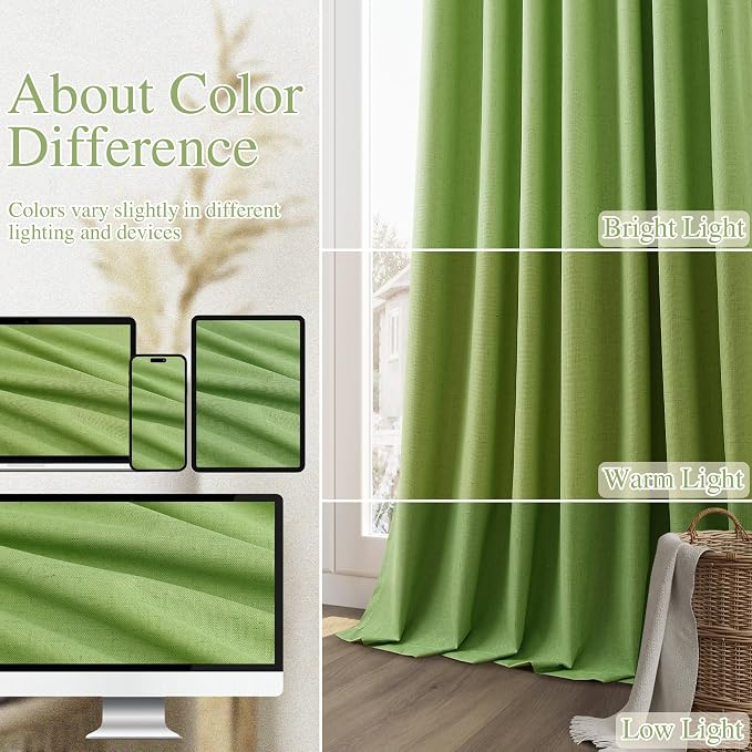 Guken 100% Blackout Curtains 84 Inch Length 2 Panels Set - Image 7