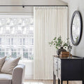Memory Shape Trained Pinch Pleated Linen Curtains 100 Inches Long | Natural by Twodrapes