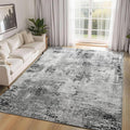 Ompaa Living Room Rug 5x8 Gray Area Rug Machine Washable Boho Rug Non Slip by OmpaaHomeDecor