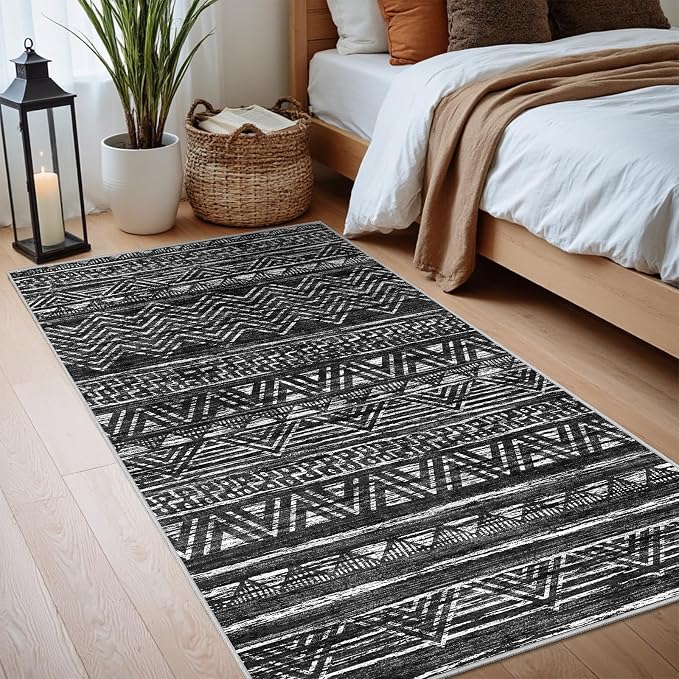 2x4 Washable Entryway Runner Rug: Moroccan Small Area Rug Soft Non Slip Door Mat - Image 9