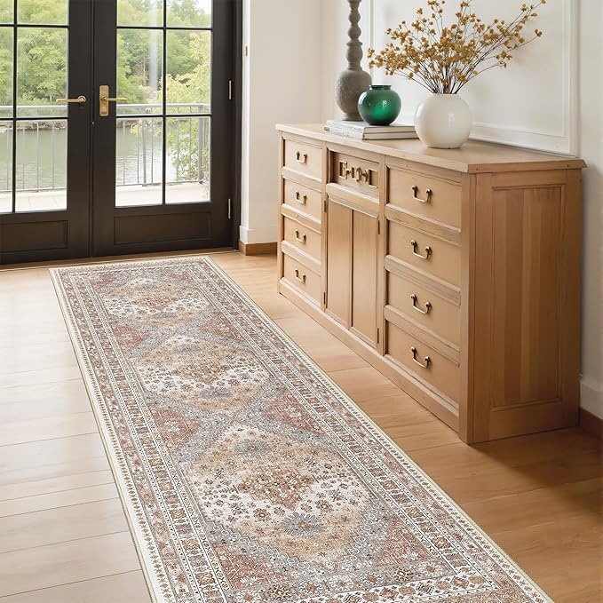2x7 Runner Rug, Thin Entryway Non Slip Washable Rugs by Restydon