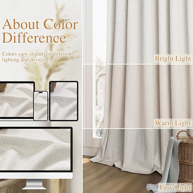 Guken 100% Blackout Boho Curtains 80 Inch Long 2 Panels Set - Image 7