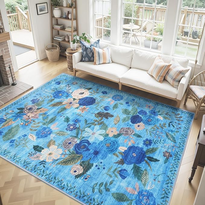 Washable Area Rug 8x10, Large Soft Rugs by WelcometoBabovid