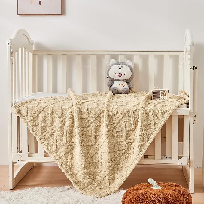 Sherpa Fleece Baby Blanket, Ultra Soft Fluffy Premium Baby Blankets - Image 6