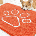 OLANLY Dog Door Mat for Muddy Paws 30x20, Paw Print Design, Absorbs Moisture by OLANLY