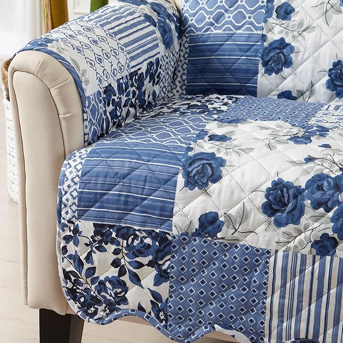 Great Bay Home Reversible Patchwork Sofa Cover - Image 4