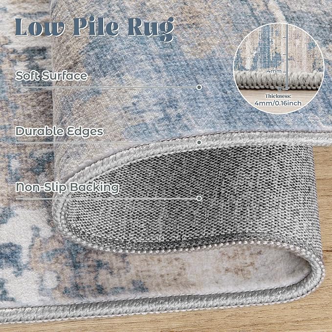 10x14 Area Rugs for Living Room, Washable Modern Abstract Large Area Rug - Image 5