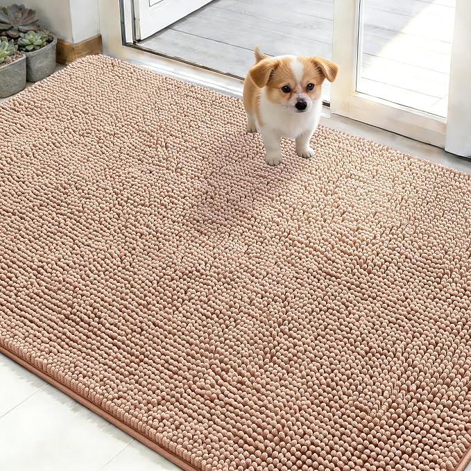 OLANLY Dog Door Mat for Muddy Paws 48x30, Absorbs Moisture and Dirt, Absorbent by OLANLY