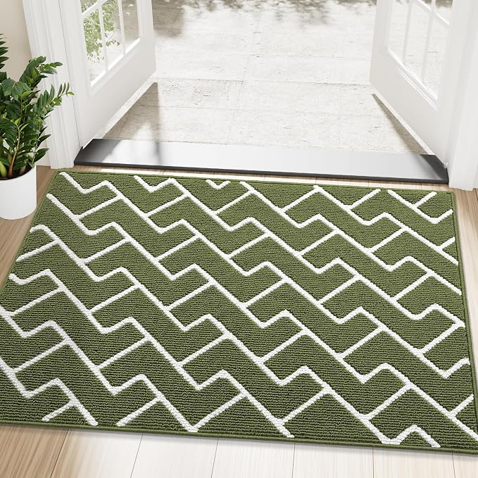 OLANLY Front Door Mat, Non-Slip Rubber Backing, Dirt Resistant and Absorbent by OLANLY