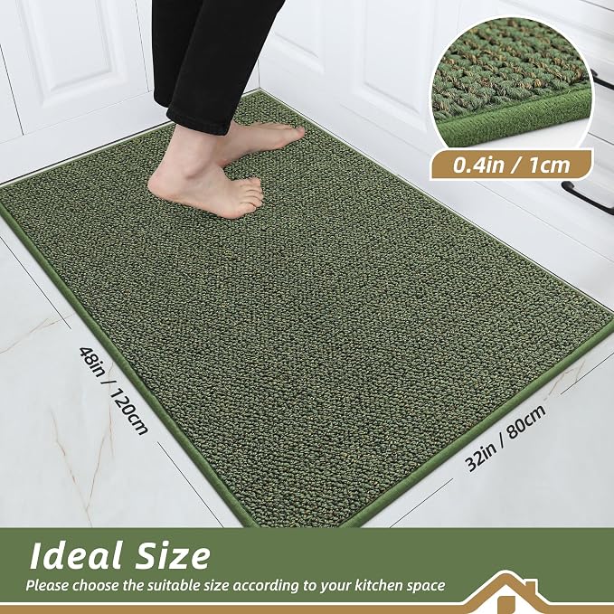 BEQHAUSE Kitchen Rugs 32"x48", Non-Slip Kitchen Mats - Image 2