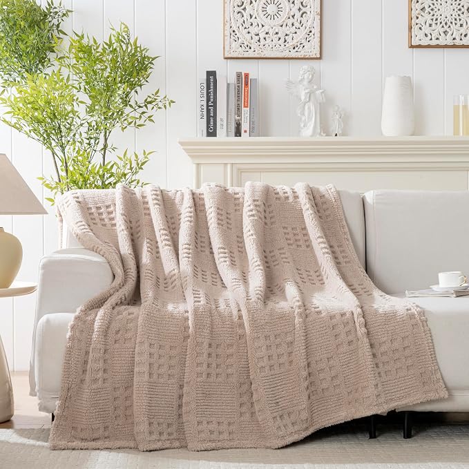 90x104 Inch Brown Waffle Queen Blanket - Image 6