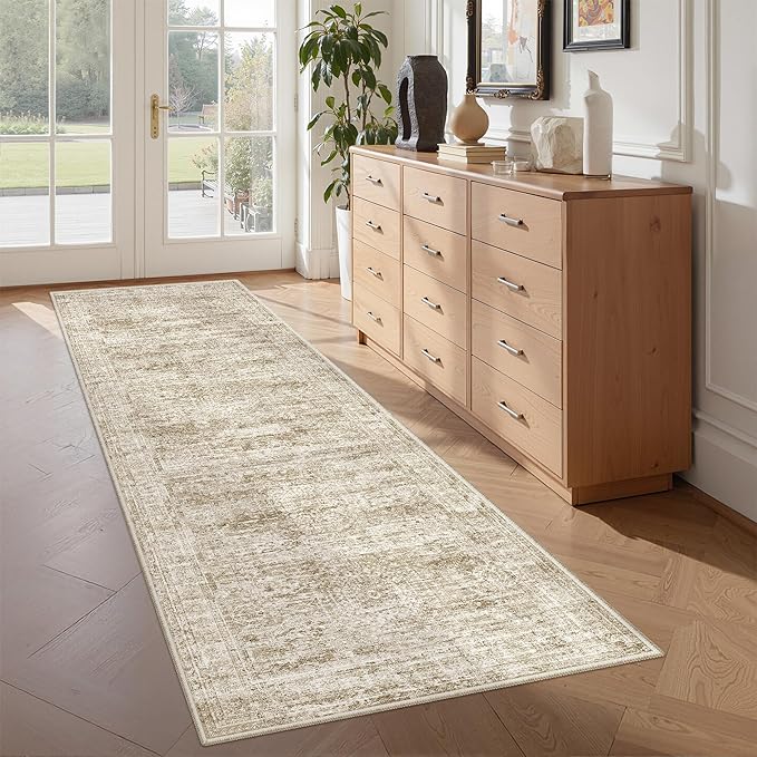 Washable Runner Rugs for Bedroom by Restydon