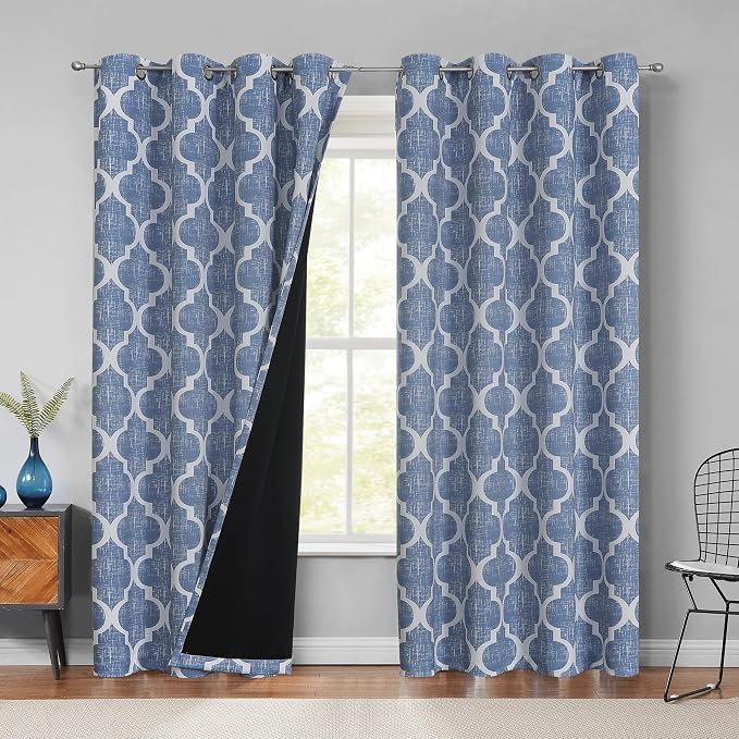 Beauoop 100% Blackout Curtains 108 Inches Long 2 Panels by Beauoop