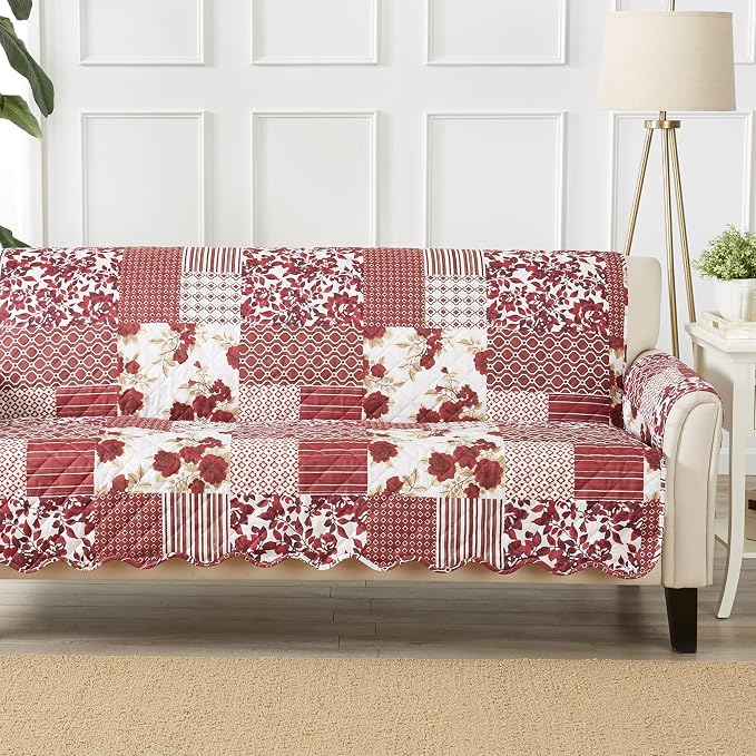 Great Bay Home Reversible Patchwork Sofa Cover - Image 2
