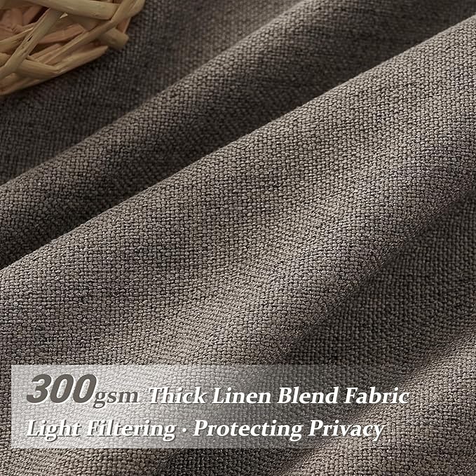Memory Trained Pinch Pleated Flax Linen 102 Inch Extra Long Curtains - Image 3