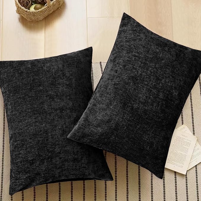 CaliTime Throw Pillow Covers Decorative 20 X 26 Inches Pack of 2 Cozy Chenille - Image 5