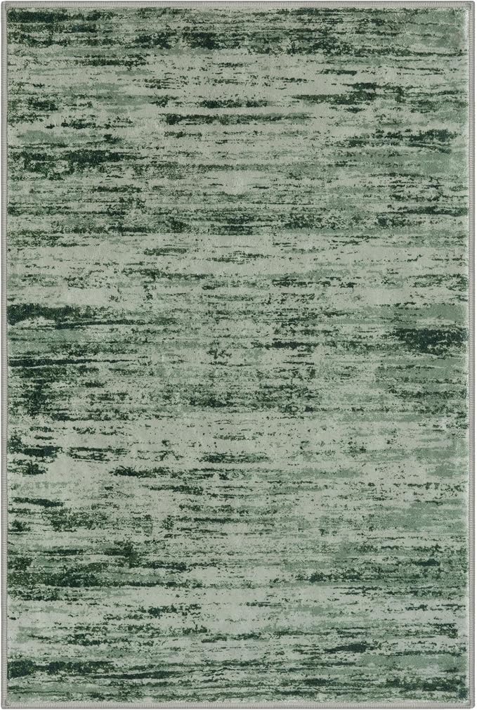 Lansny Modern Abstract Entryway Rug Indoor 2x3 Washable Rug Non-Slip Soft Small - Image 9