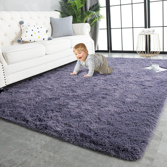 TWINNIS Super Soft Shaggy Rugs Fluffy Carpets 4x5.9 Feet, Indoor Modern Plush by TWINNIS