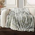 Ultra Soft Cozy Faux Fur Throw Blanket, Fuzzy Plush Thick Fur Blanket, Oversize by blunique