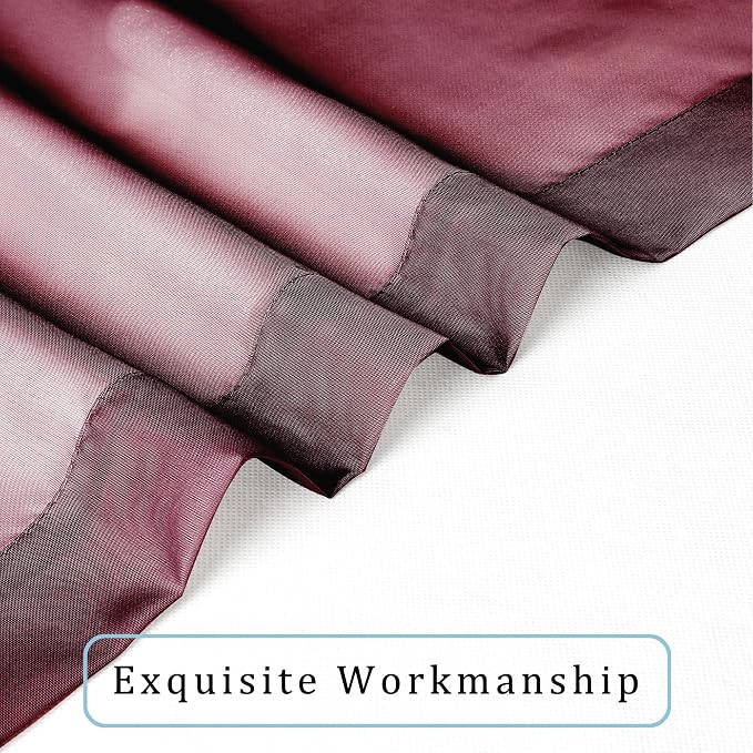 OWENIE Sheer Curtains, Sheer Curtains 84 inch Length 2 Panels Set, Rod Pocket - Image 7