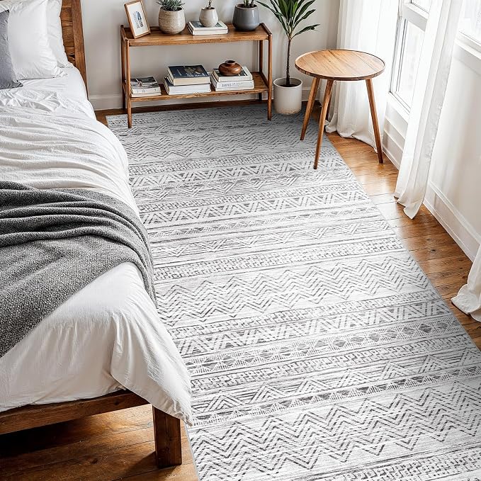 4x10 Washable Hallway Runner Rug：Moroccan Non-Slip Wide Runners - Image 8