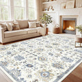 AMADA HOMEFURNISHING 9x12 Washable Area Rug, Low-Profile Large Area Rug by AMADAHOMEFURNISHING